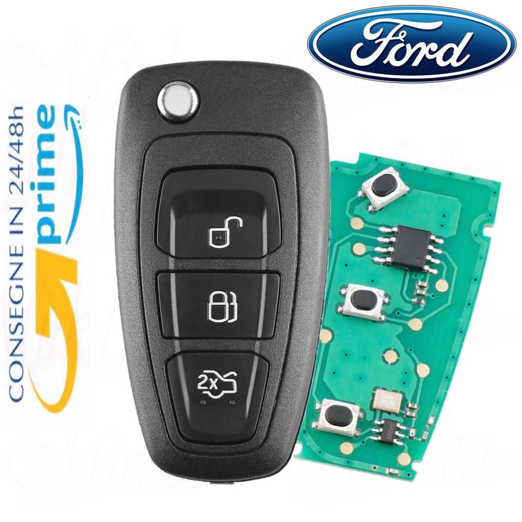 Telecomando Chiave Completa Di Chip Elettronica Ford Tasti Lama A