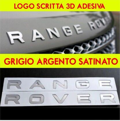 stemma scritta range rover grigio argento opaco satinato alta qualità