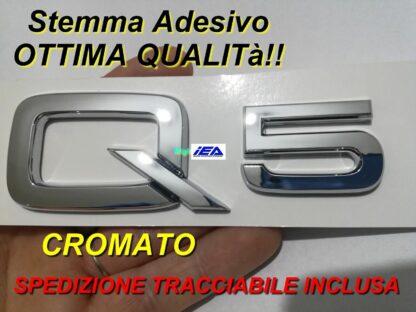 stemma targhetta scritta logo fregio in abs baule posteriore audi  argento