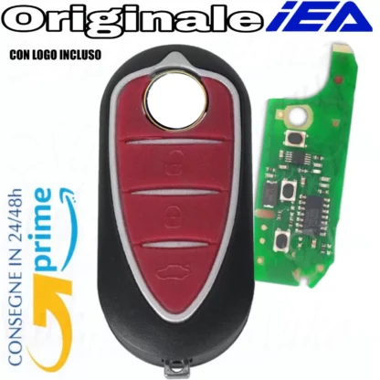 chiave completa di telecomando originale IEA 3 tasti alfa romeo mito 2010 body Delphi + Guscio per chiave Alfa nero